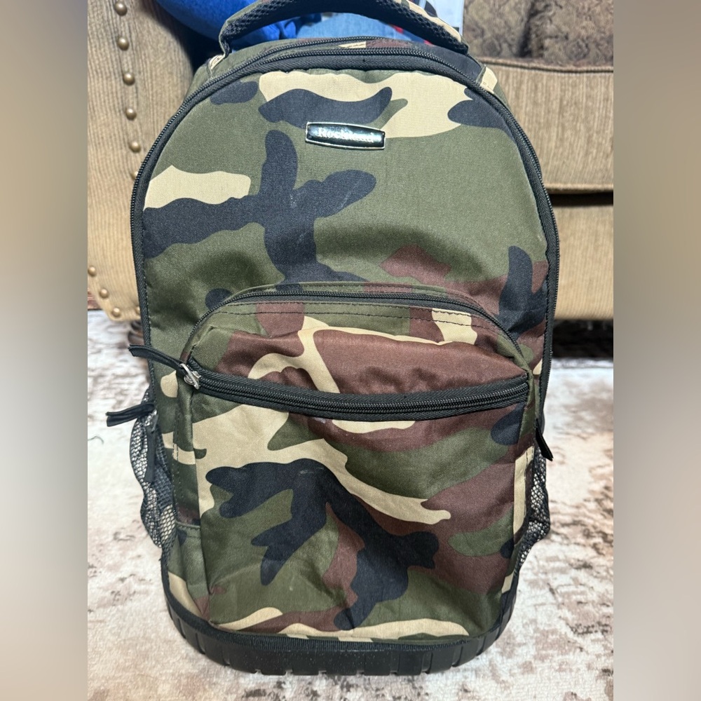 Rockland 19” Rolling Backpack - Olive Green Camo